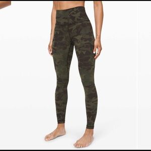 Lululemon Wunder Under High-Rise Tight Green Camo